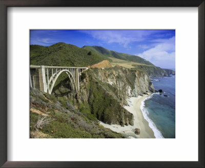 Road Bridge On Highway One Near Big Sur, California, Usa by Gavin Hellier Pricing Limited Edition Print image
