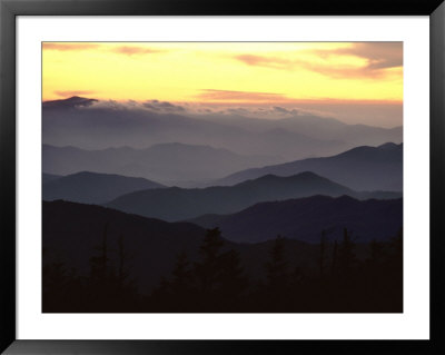 Twilight View Of Silhouetted Mountain Ridges by James P. Blair Pricing Limited Edition Print image