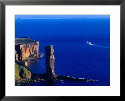 Passenger Ferry Passing Seastack Formation Known As Old Man Of Hoy, Wester Ross, Scotland by Gareth Mccormack Pricing Limited Edition Print image