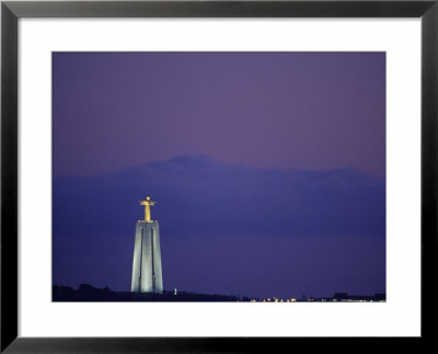 Cristo Rei, Statue Of Christ At Night, Portugal by John & Lisa Merrill Pricing Limited Edition Print image