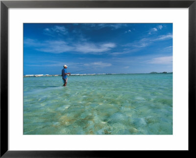 Man In Water Bone Fishing by Timothy O'keefe Pricing Limited Edition Print image