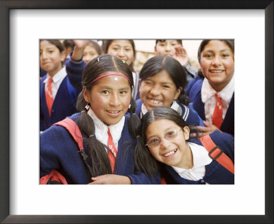 School Kids On Field Trip To Museums On Calle Jaen, La Paz, Bolivia by Brent Winebrenner Pricing Limited Edition Print image