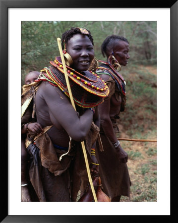 Turkana Women In Traditional Dress And Jewellery, Maralal, Rift Valley, Kenya by Mitch Reardon Pricing Limited Edition Print image