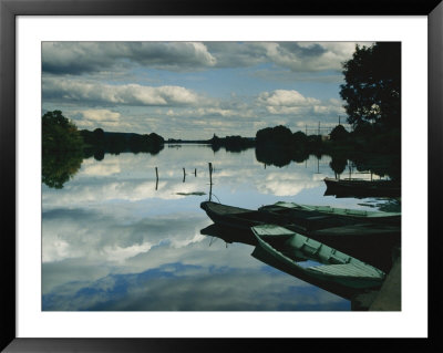 Serenity Creates A Perfect Mirror Of The Seine River Near Giverny by Farrell Grehan Pricing Limited Edition Print image