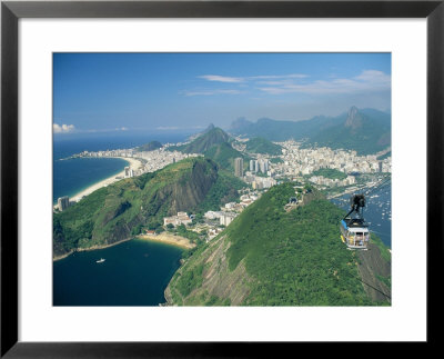Aerial View Of Rio And The Copacabana Beach From Sugar Loaf, In Rio De Janeiro, Brazil by Gavin Hellier Pricing Limited Edition Print image
