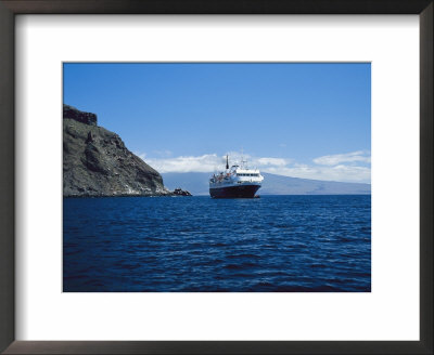 View Of A Ship On The Waters Of The Galapagos Islands by Gina Martin Pricing Limited Edition Print image