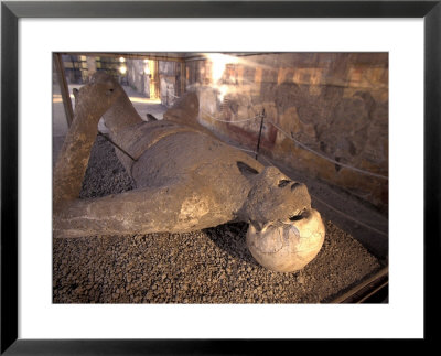 Man's Body Cast Inside Macellum In Pompeii, Italy by Richard Nowitz Pricing Limited Edition Print image