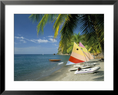 Beach At Anse Chastenet, St. Lucia, Windward Islands, West Indies, Caribbean, Central America by John Miller Pricing Limited Edition Print image