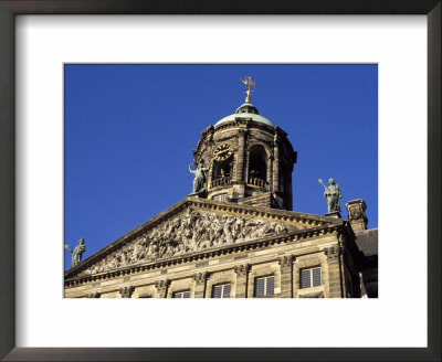 Detail Of The Decoration Of The Upper Part And Clock Tower Of The Royal Palace, The Netherlands by Richard Nebesky Pricing Limited Edition Print image