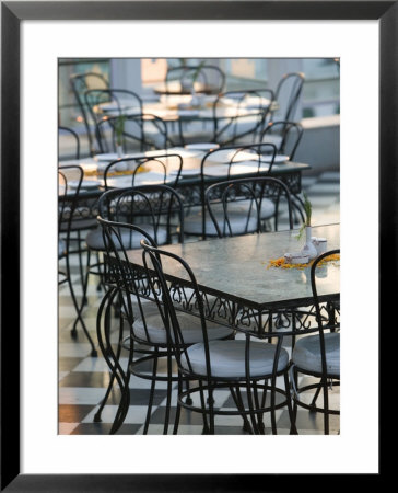 Cafe Tables At Udai Kothi Hotel, Udaipur, India by Walter Bibikow Pricing Limited Edition Print image
