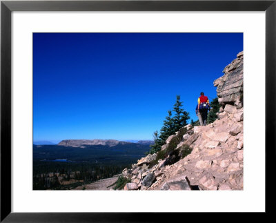 Hiker On Bald Mountain In The High Uinta Wilderness Area, Utah, Usa by Cheyenne Rouse Pricing Limited Edition Print image