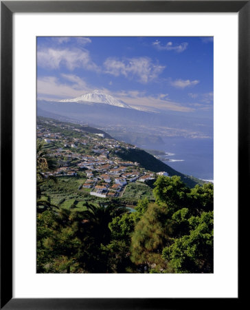 Aerial View Including Mount Teide And Atlantic Coast, Tenerife, Canary Islands, Atlantic, Spain by John Miller Pricing Limited Edition Print image