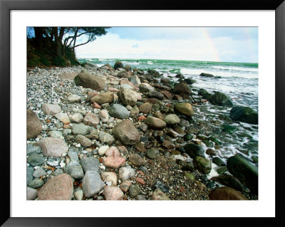 Rocky Coastline And Rainbow, Jasmund National Park, Island Of Ruegen, Germany by Christian Ziegler Pricing Limited Edition Print image
