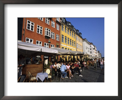 Nyhavn Outdoor Cafes, Copenhagen, Denmark by Holger Leue Pricing Limited Edition Print image