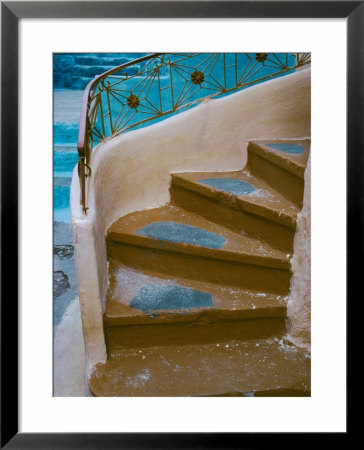 Curved Stairway In Athens, Greece by Tom Haseltine Pricing Limited Edition Print image