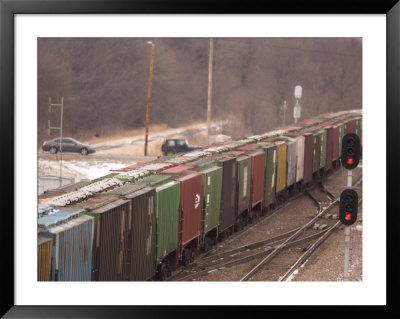 A Train Stops A Few Cars Near Walton, Nebraska by Joel Sartore Pricing Limited Edition Print image