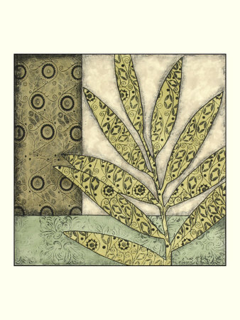 Green Leaves And Patterns Iv by Megan Meagher Pricing Limited Edition Print image