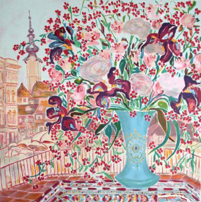 Grand Bouquet Sur La Terrasse by Renée Halpern Pricing Limited Edition Print image