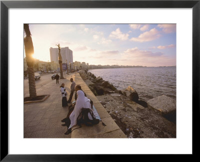 People Waiting For A Sunset, Corniche, Alexandria by Alessandro Gandolfi Pricing Limited Edition Print image