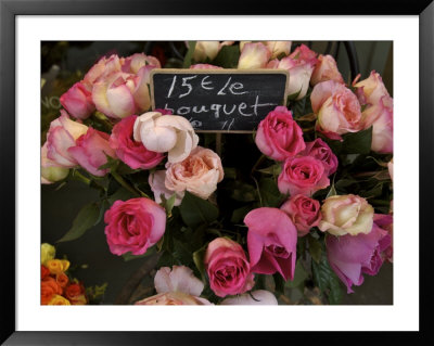 Roses Being Sold At A Market, Paris, France by Brimberg & Coulson Pricing Limited Edition Print image