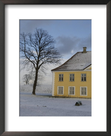 Yellow House In Snow, Copenhagen, Denmark by Brimberg & Coulson Pricing Limited Edition Print image