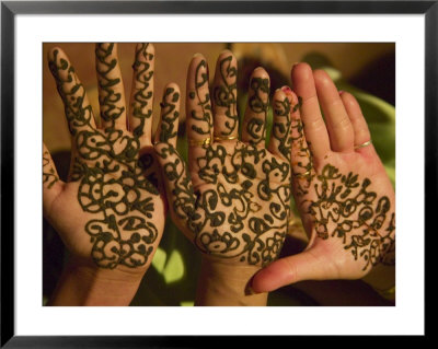 Woman's Palm Decorated In Henna, Jaipur, Rajasthan, India by Keren Su Pricing Limited Edition Print image