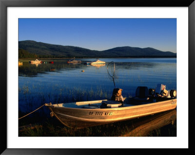 Boats Moored On Eagle Lake, Susanville, California by John Elk Iii Pricing Limited Edition Print image