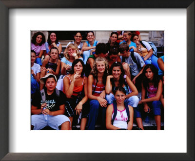 School Children On Steps Of St. Blaise's Church In Old Town, Dubrovnik, Dubrovnik-Neretva, Croatia by Richard I'anson Pricing Limited Edition Print image