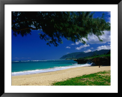 Pounder's Beach On The Windward Coast Of The Island Between Haula And Laie, Oahu, Hawaii, Usa by Ann Cecil Pricing Limited Edition Print image