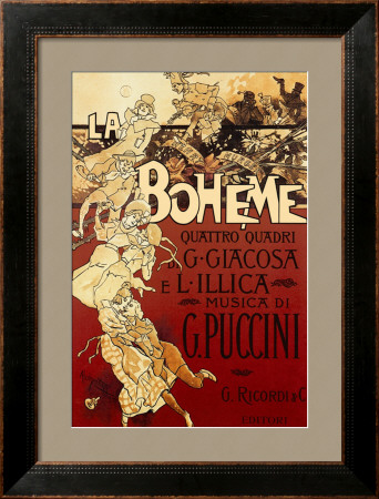 La Boheme, Musica Di Puccini by Adolfo Hohenstein Pricing Limited Edition Print image