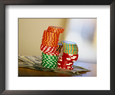 Gambling Chips And Us Currency, Las Vegas, Nevada by Ray Laskowitz Pricing Limited Edition Print image