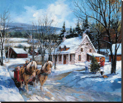 Sleigh Ride In The Country by Lise Auger Pricing Limited Edition Print image