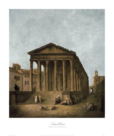 Temple Of Augustus In Nimes, C.1783 by Hubert Robert Pricing Limited Edition Print image