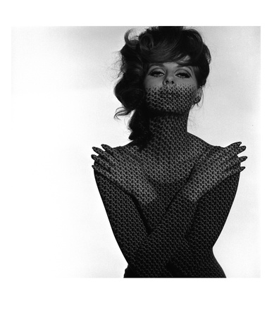 Chainmail Projection On Model With Crossed Arms, 1960S by John French Pricing Limited Edition Print image
