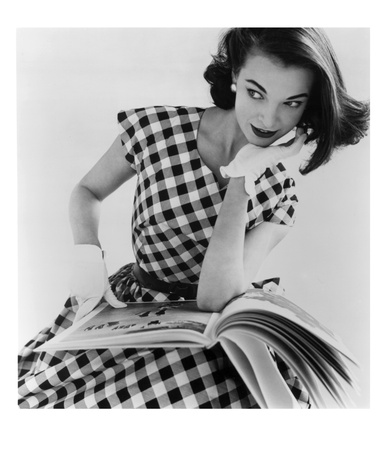 Helen Bunney In A Dress By Blanes, 1957 by John French Pricing Limited Edition Print image
