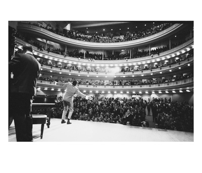 Ray Charles Singing, With Arms Outstretched, During Performance At Carnegie Hall by Bill Ray Pricing Limited Edition Print image