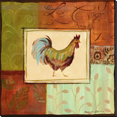 Patchwork Rooster Iv by Jennifer Sosik Pricing Limited Edition Print image