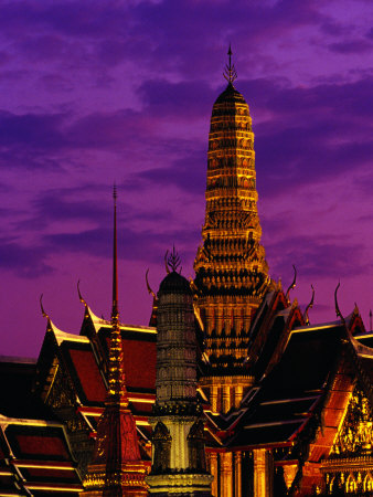 Wat Phra Keo At Dusk, Bangkok, Thailand by Richard I'anson Pricing Limited Edition Print image