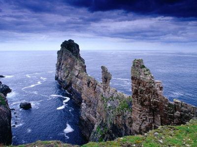 Coastal Rock Outcrops At Dun Balair, Tory Island, Ireland by Gareth Mccormack Pricing Limited Edition Print image