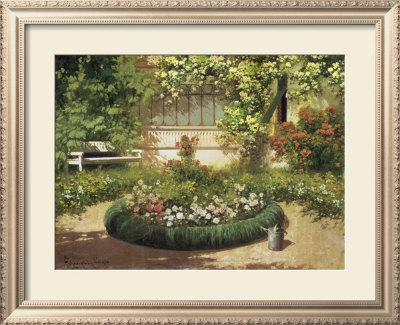 Sunlit Flower Garden by Laszlo Neogrady Pricing Limited Edition Print image