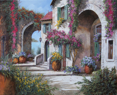 Gardini In Cortile by Guido Borelli Pricing Limited Edition Print image