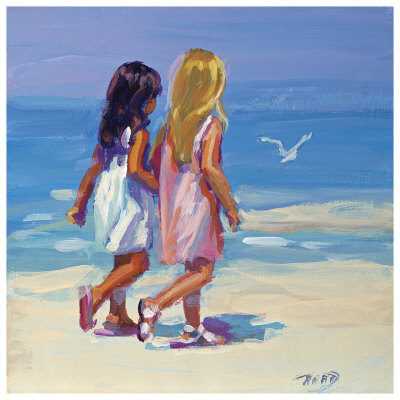 Beach Stroll by Lucelle Raad Pricing Limited Edition Print image
