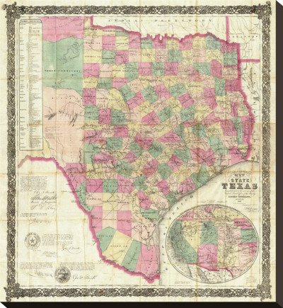 The State Of Texas, C.1867 by Jacob De Cordova Pricing Limited Edition Print image