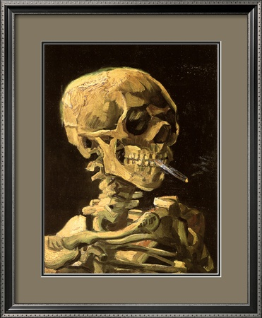 Skull With Burning Cigarette by Vincent Van Gogh Pricing Limited Edition Print image