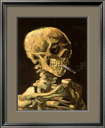 Skull With Burning Cigarette by Vincent Van Gogh Pricing Limited Edition Print image
