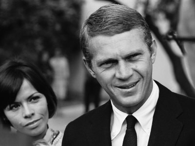 Actor Steve Mcqueen And Wife Neile Visiting Boys' Republic School, Which He Attended As A Youth by John Dominis Pricing Limited Edition Print image