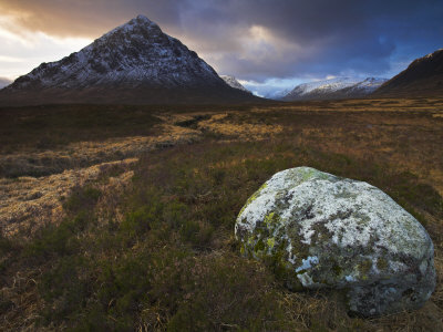 Buchaille Etive Mor Dominates The Moorland At Rannoch Moor, Highlands, Scotland by Adam Burton Pricing Limited Edition Print image