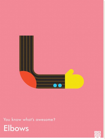 You Know What's Awesome? Elbows (Pink) by Wee Society Pricing Limited Edition Print image