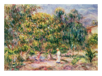 The Woman In White In The Garden Of Les Colettes, 1915 by Pierre-Auguste Renoir Pricing Limited Edition Print image