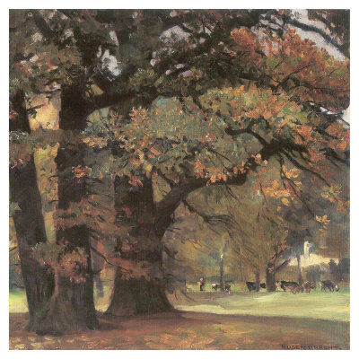 Oaks In The Park Of Wechselburg by Eugen Bracht Pricing Limited Edition Print image